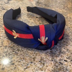 Headband with yellow bee pattern